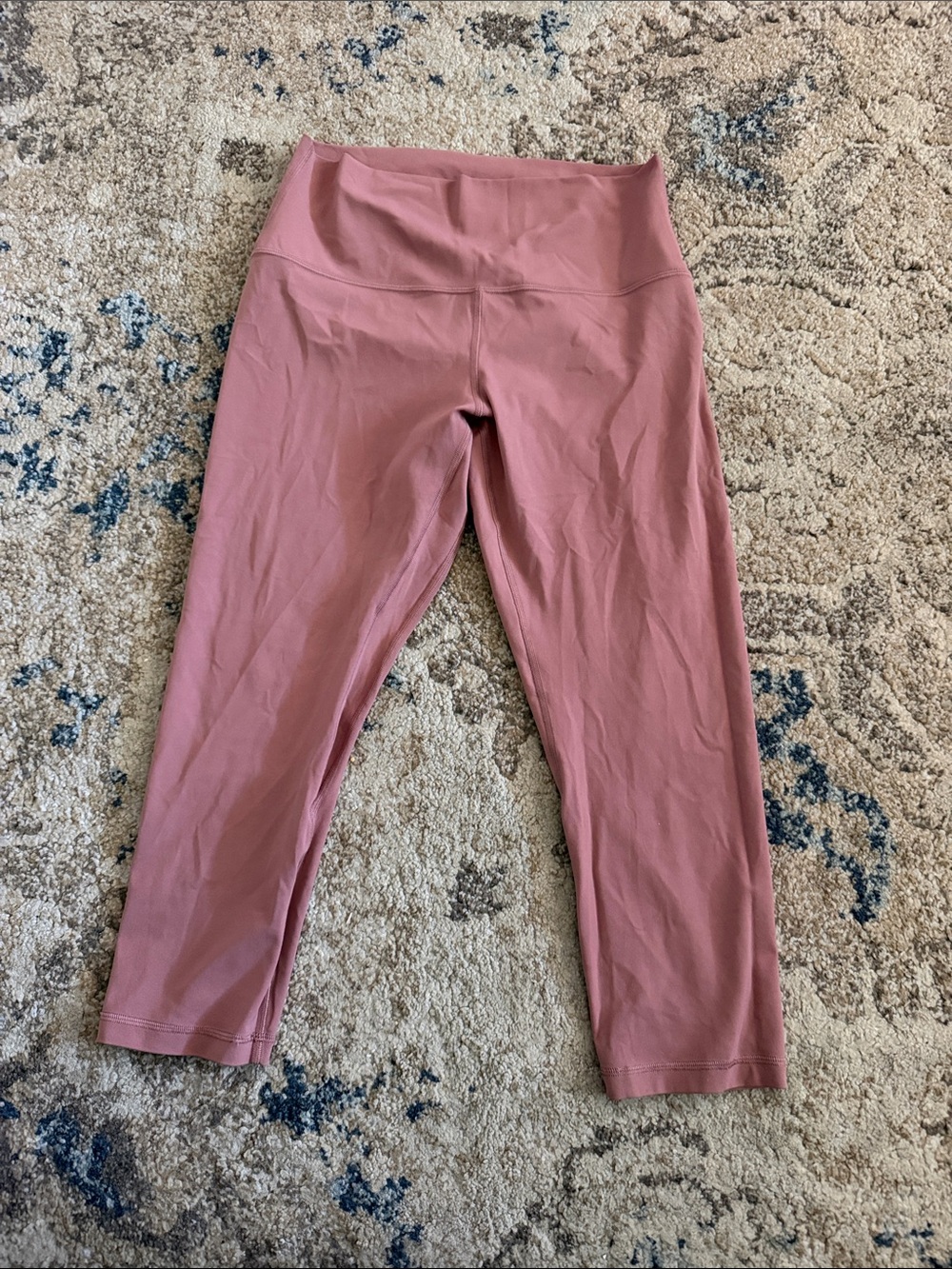 Women Rose Pink Active Capri Leggings
